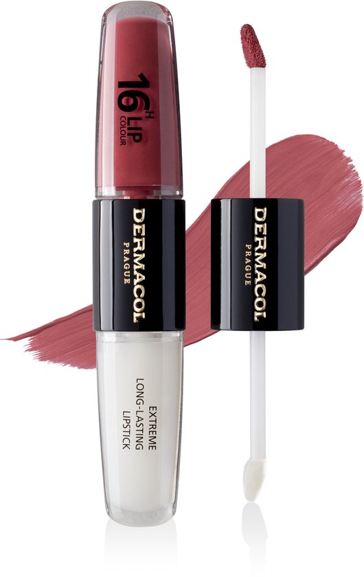 Dermacol 16-Uur Liptint - Hoogwaardige Lipgloss - Kusvast - Rood - Hydraterend en Langdurig - Glitter en Matte Finish