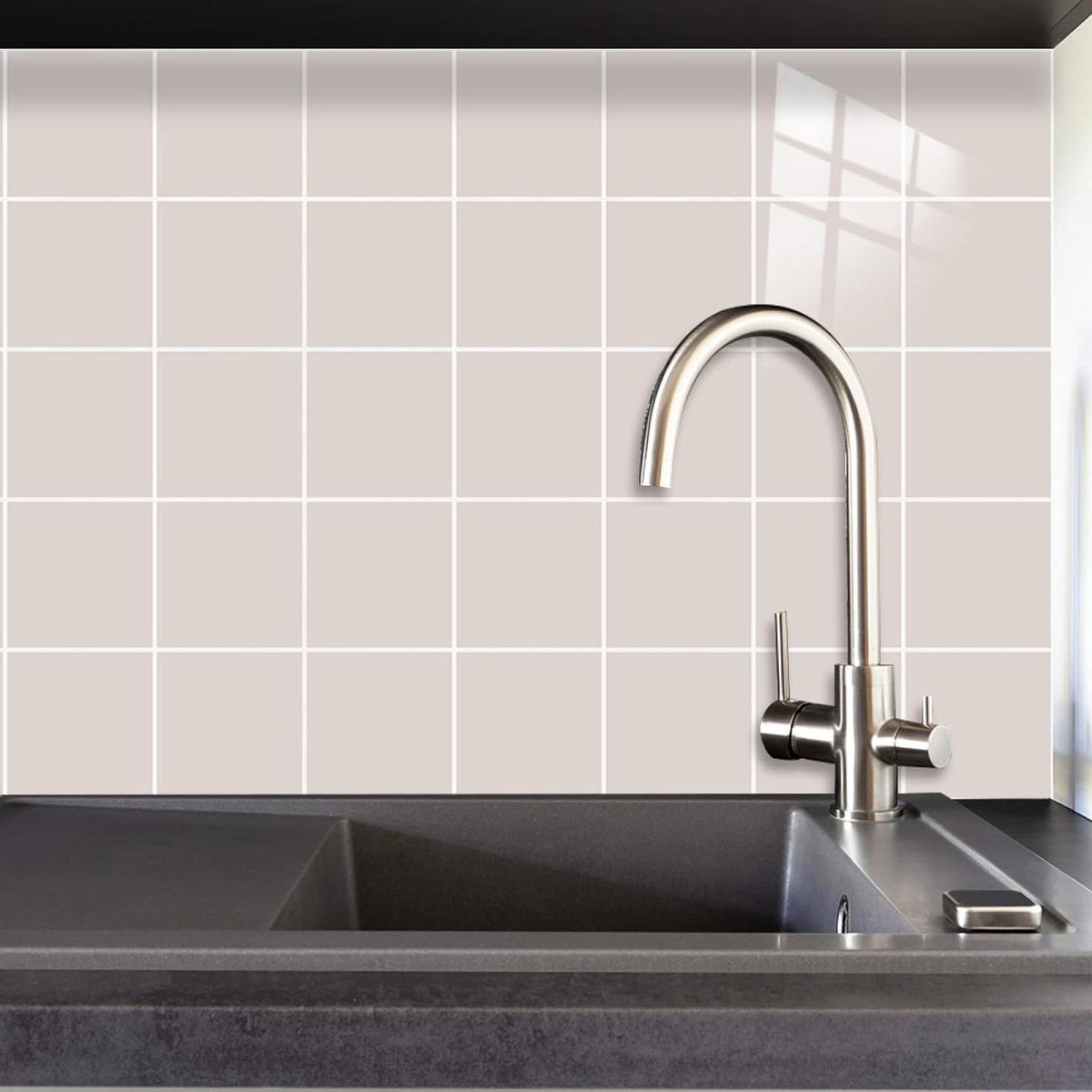 Zelfklevende Mozaïektegels - Keuken Tegels Badkamer - Muren Decoreren - Waterdicht Krasbestendig - 30x30cm 10 Stuks - Beige