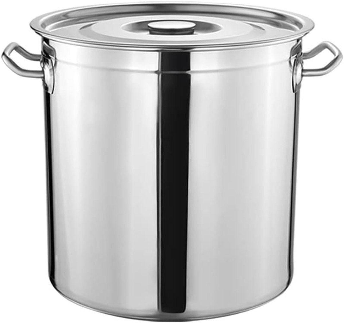 Soeppan Roestvrijstaal Soepketel Grote Porties Koken Drielaags Composietbodem 20 Liter Zilverkleurig