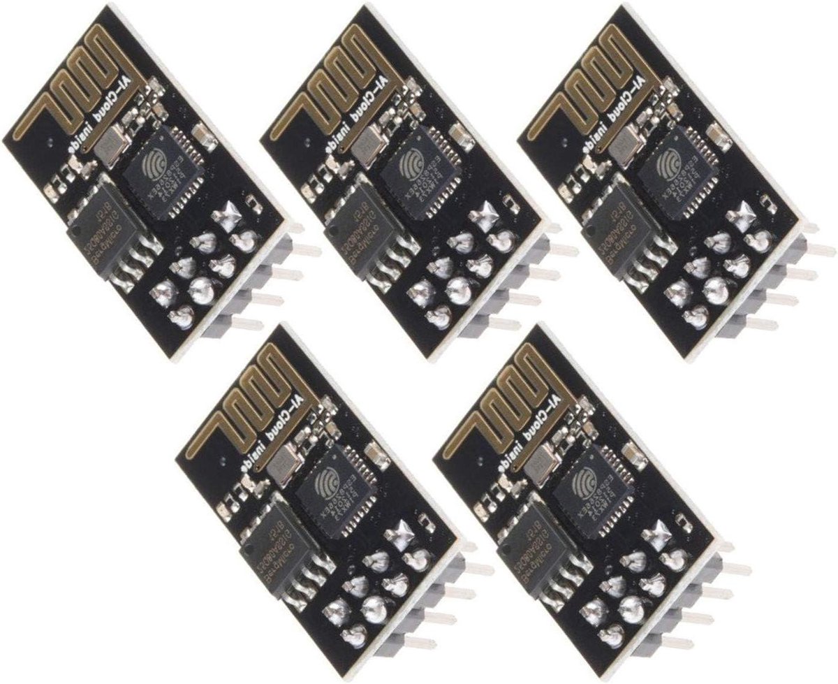 Wifi Module - Draadloze Zender - Netwerk Toepassingen - Geïntegreerde Protocol Stack - 5 Stuks - Zwart