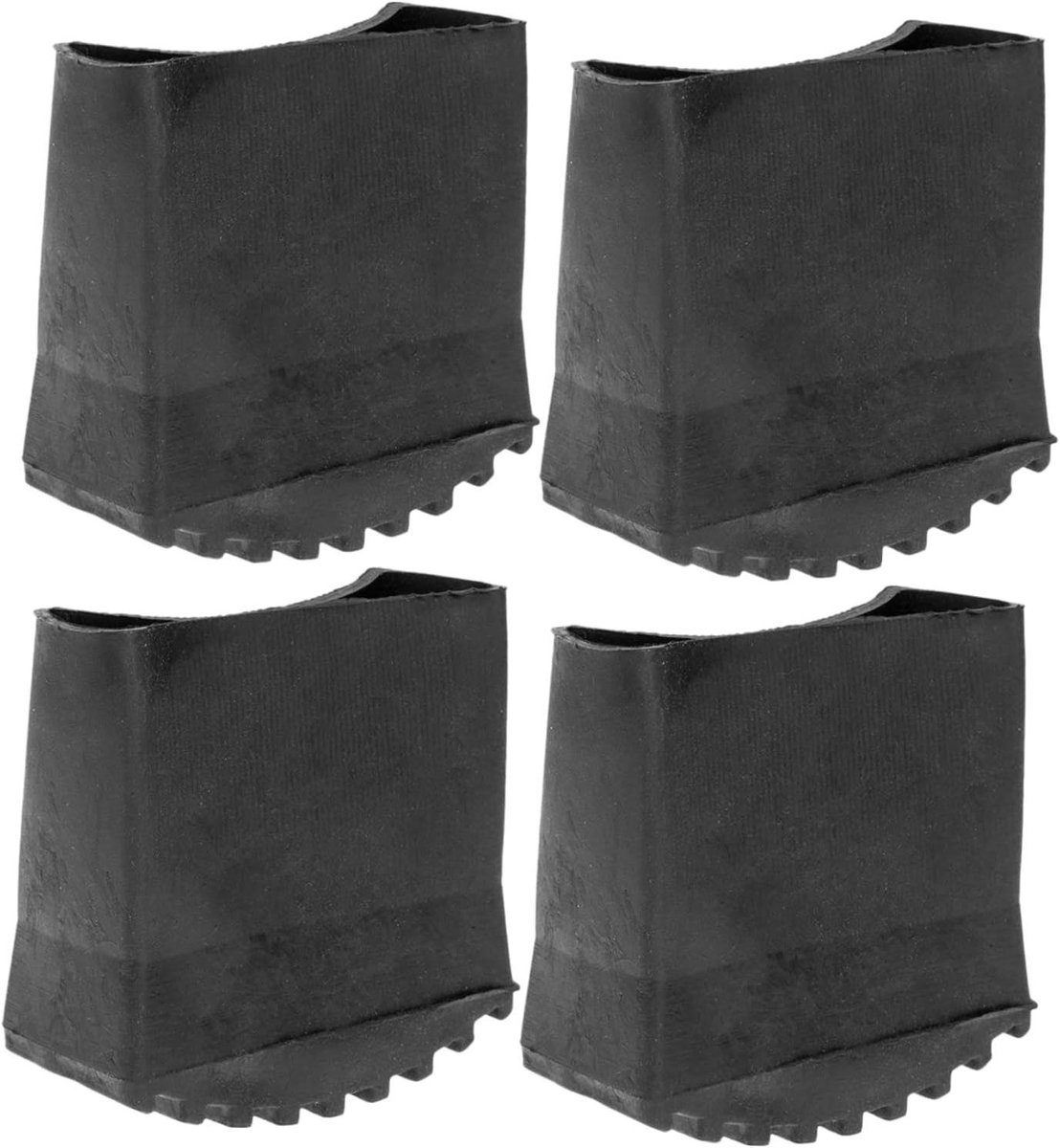 Ladder Voetbeschermers - Ladderdoppen Rubber - Veiligheid Verhoging - Antislip Profiel - 4 Stuks - Zwart