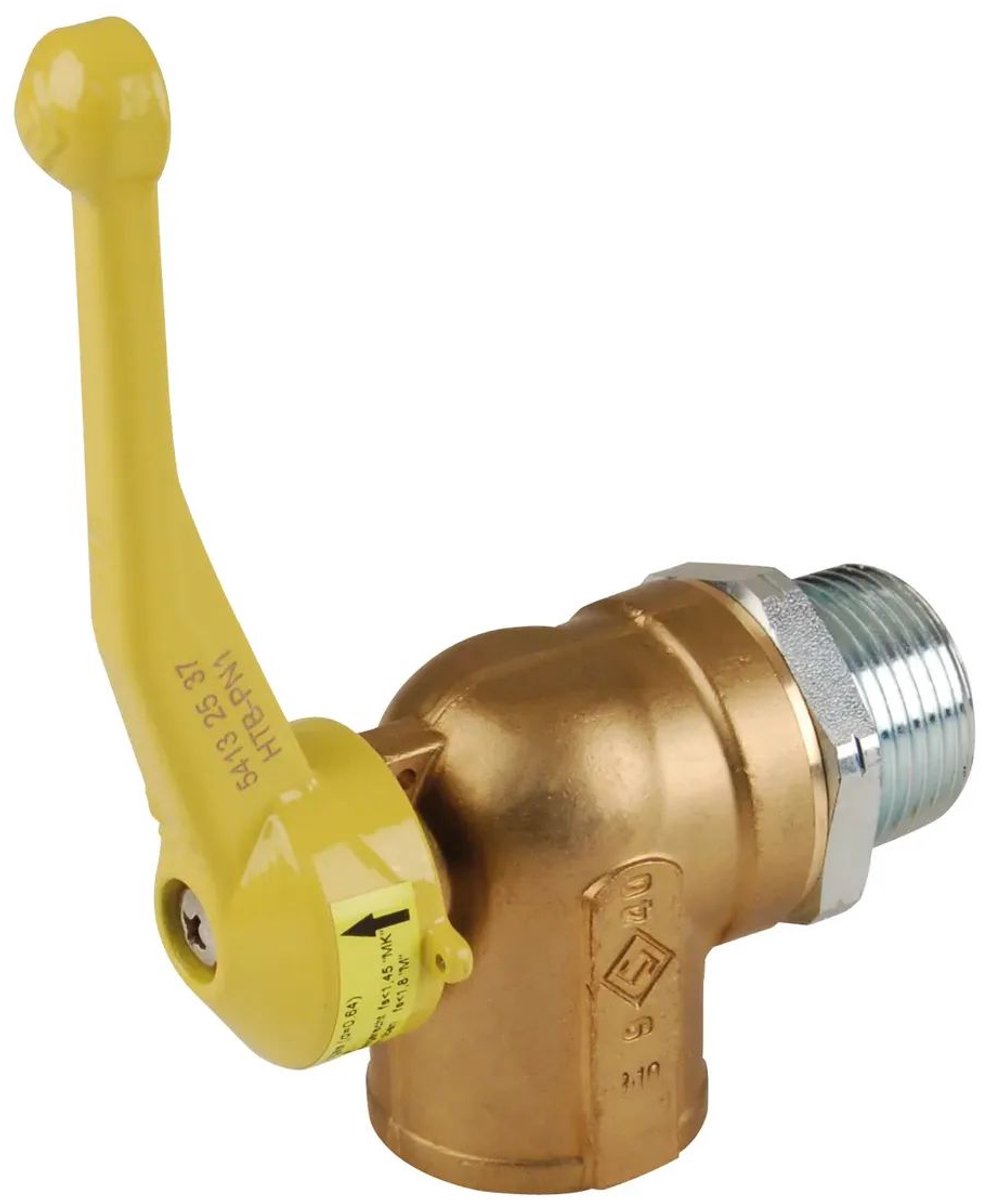 Seppelfricke SEPP Gas hoekkogelkraan met gasstroombeveiliging b/b R1"xRp1" (DN25) 4m3/h Type 541340, 0210348