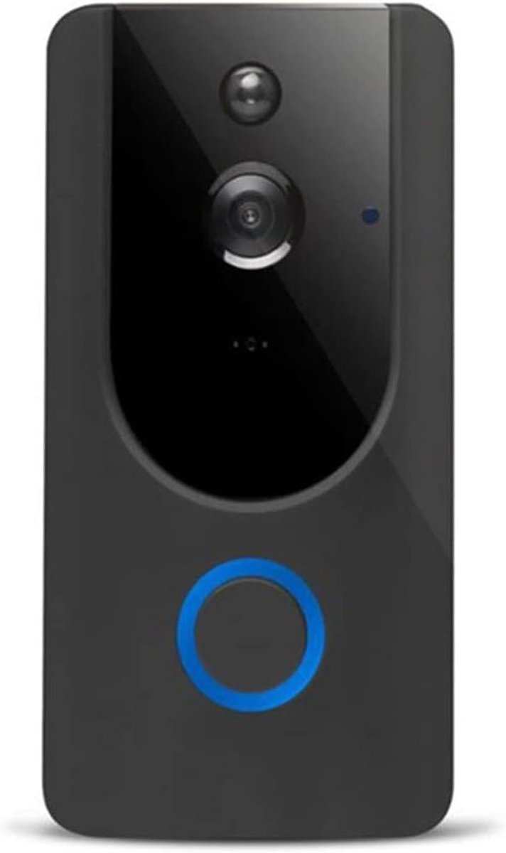 Draadloze Videodeurbel - Smart Home Camera - Veiligheid Thuis - Nachtzicht Twee-weg Audio - 166 Graden Kijkhoek - Zwart