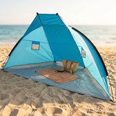 Cheqo® Strandtent - Beachshelter - Beach Shelter - Windscherm - Strandtentje - Zonnescherm - Schaduwtent met UV Bescherming - Strandscherm - Strand Tent - Strandschelp voor Kinderen - Strand en Camping