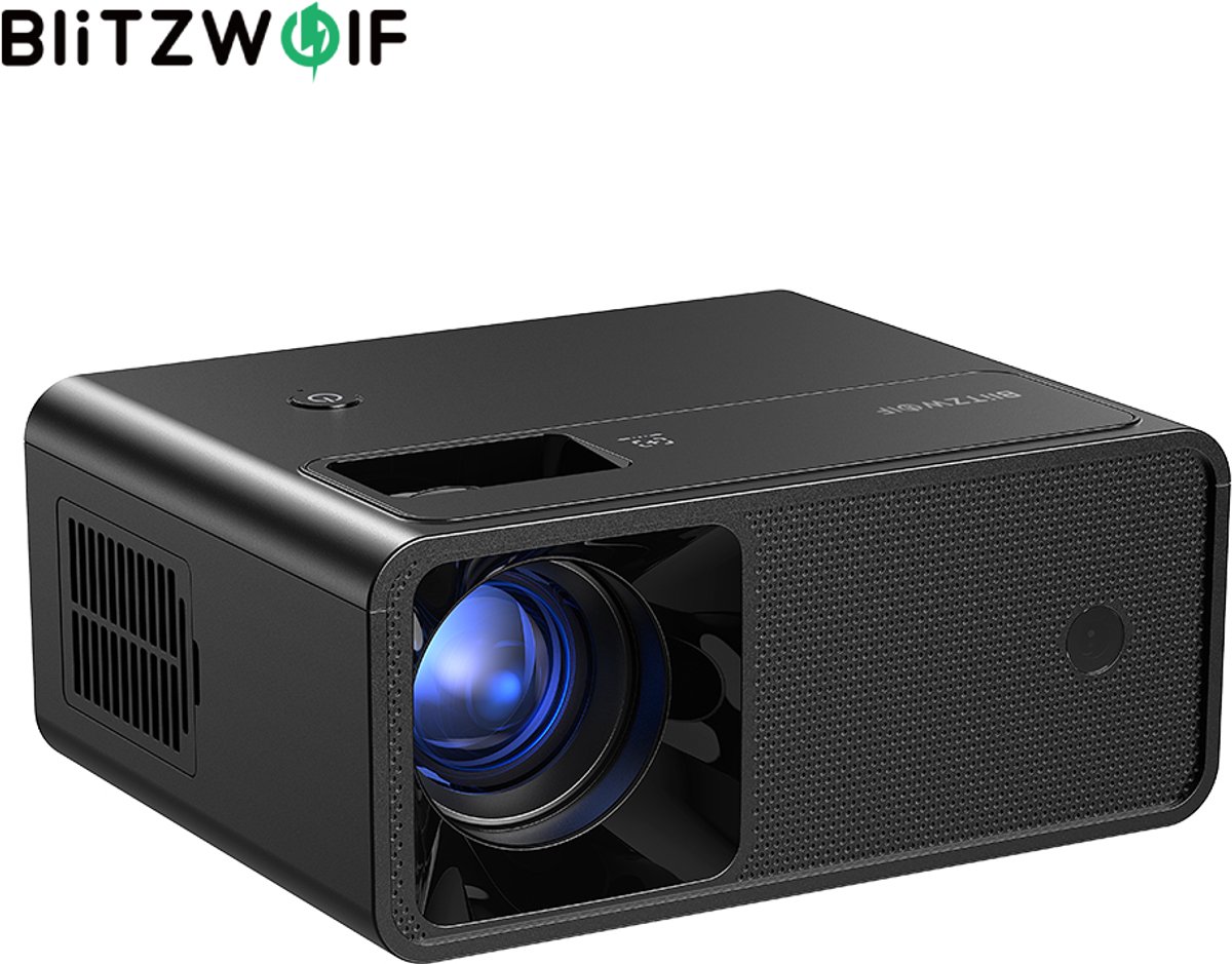 BlitzWolf BW-V1 Mini Beamer 180 ANSI Lumen – 1080P HD Ondersteuning – Projectie tot 180 Inch – Compacte Draagbare Beamer voor Binnen en Buiten – EU Plug