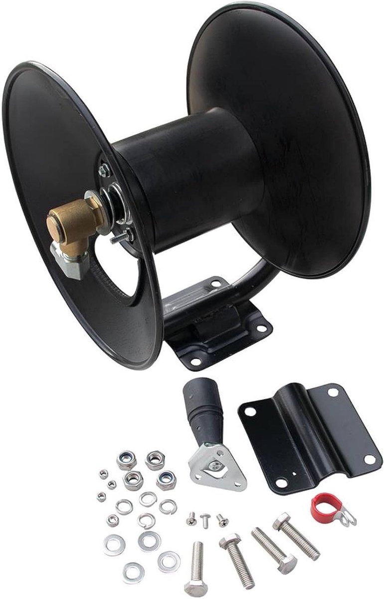 Slanghaspel - Slanghouder - Tuin Bewatering - Handmatig Bedienbaar - 50 voet - Zwart