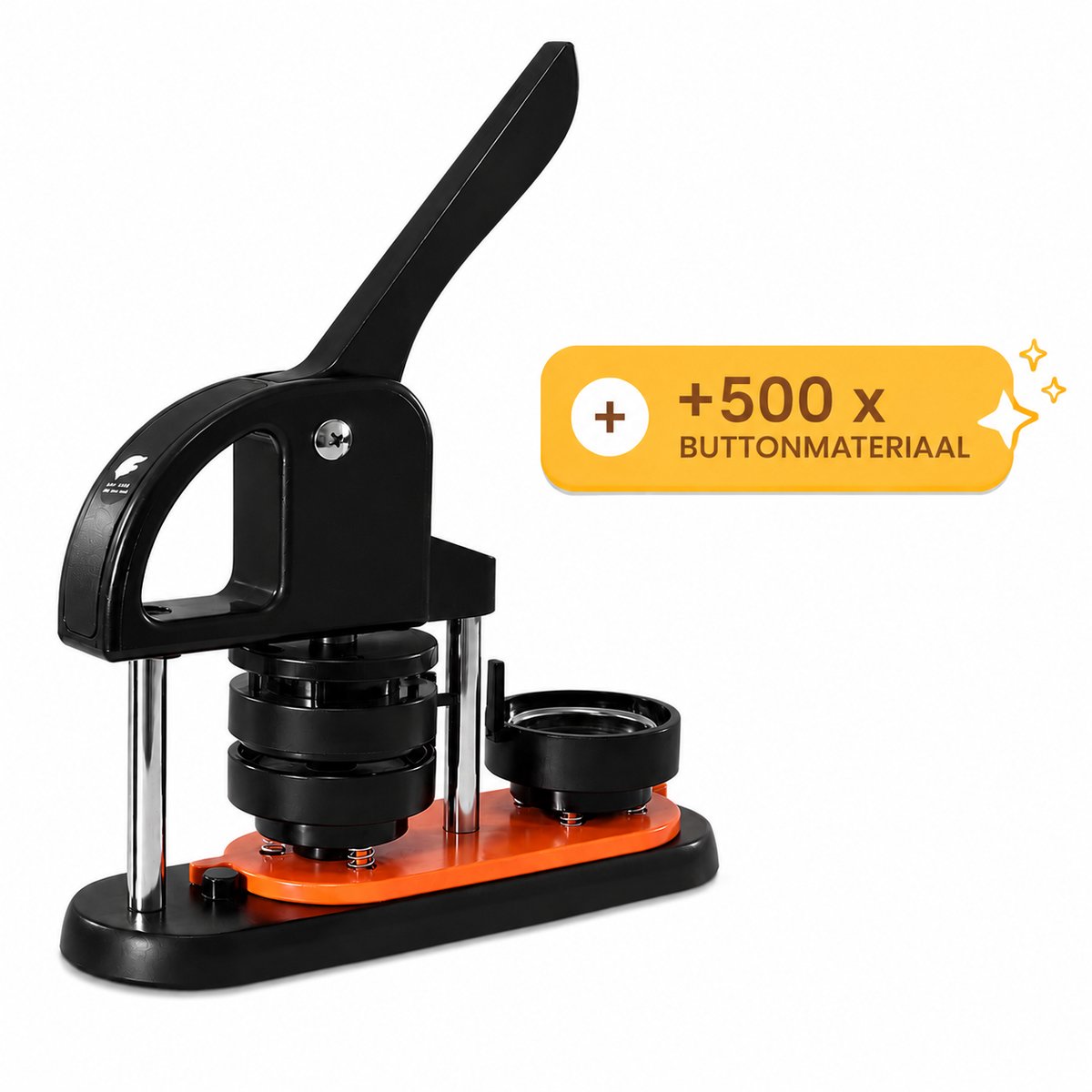 SmartLiving.Store - Button Maker - Pin Maker - Buttons en Pins - Zelf Buttons Maken - Incl. 500 buttons & Mr. Panda Magic Boek - Zwart