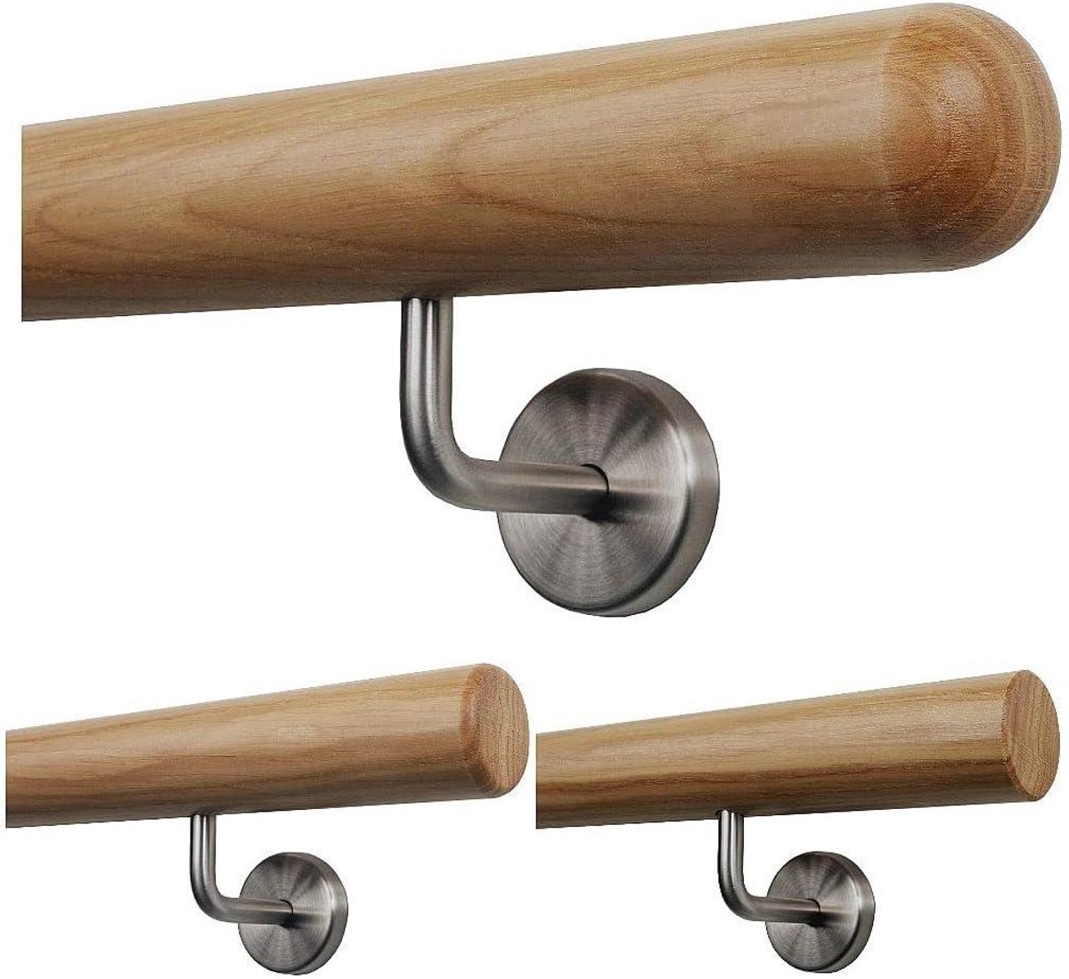 Houten Leuning - Trapbalustrade Eiken - Binnenshuis Gebruik - Gefreesde Eindstukken - 140 cm - Natuurlijk Hout