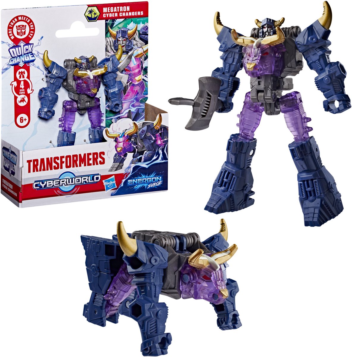 Transformers CYBERWORLD Energon Surge Megatron Cyber Changers - Actiefiguur