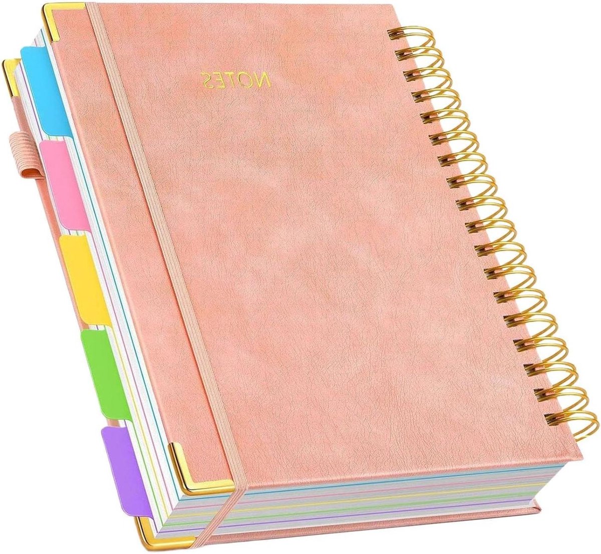 Schoolnotitieboek Geruit - Dagboek Planner - Notities Maken - Met Scheidingsbladen - 300 Pagina's - Roze