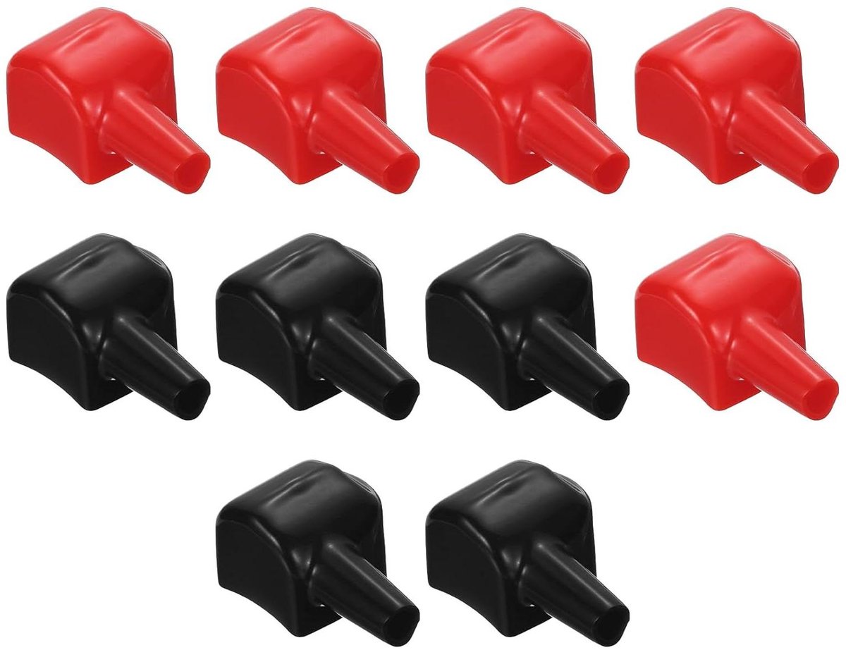 Accuklem Covers - Pool Beschermers - Accu Bescherming - Hittebestendig Ontwerp - 10 Stuks - Rood Zwart