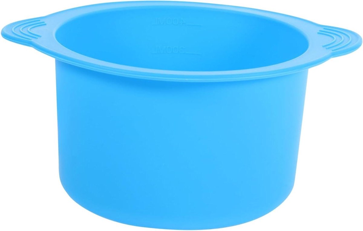 Wax Verwarmer Kom - Hars Kom - Ontharen Thuis - Hittebestendig Siliconen - 400 ml Inhoud - Hemelsblauw