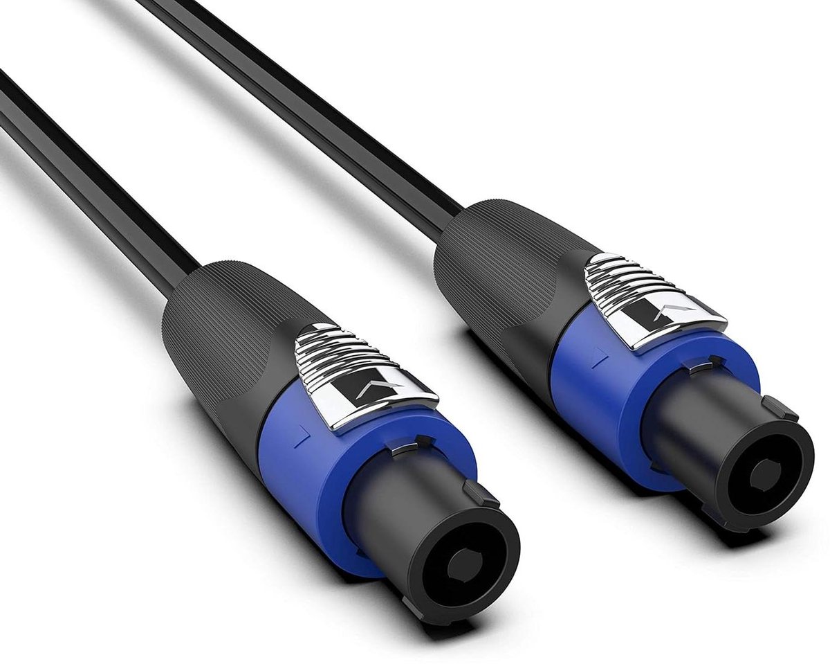 Audiokabel - Luidsprekerkabel - Muziek Installatie - Veilig Vergrendelingssysteem - 10 Meter - Zwart