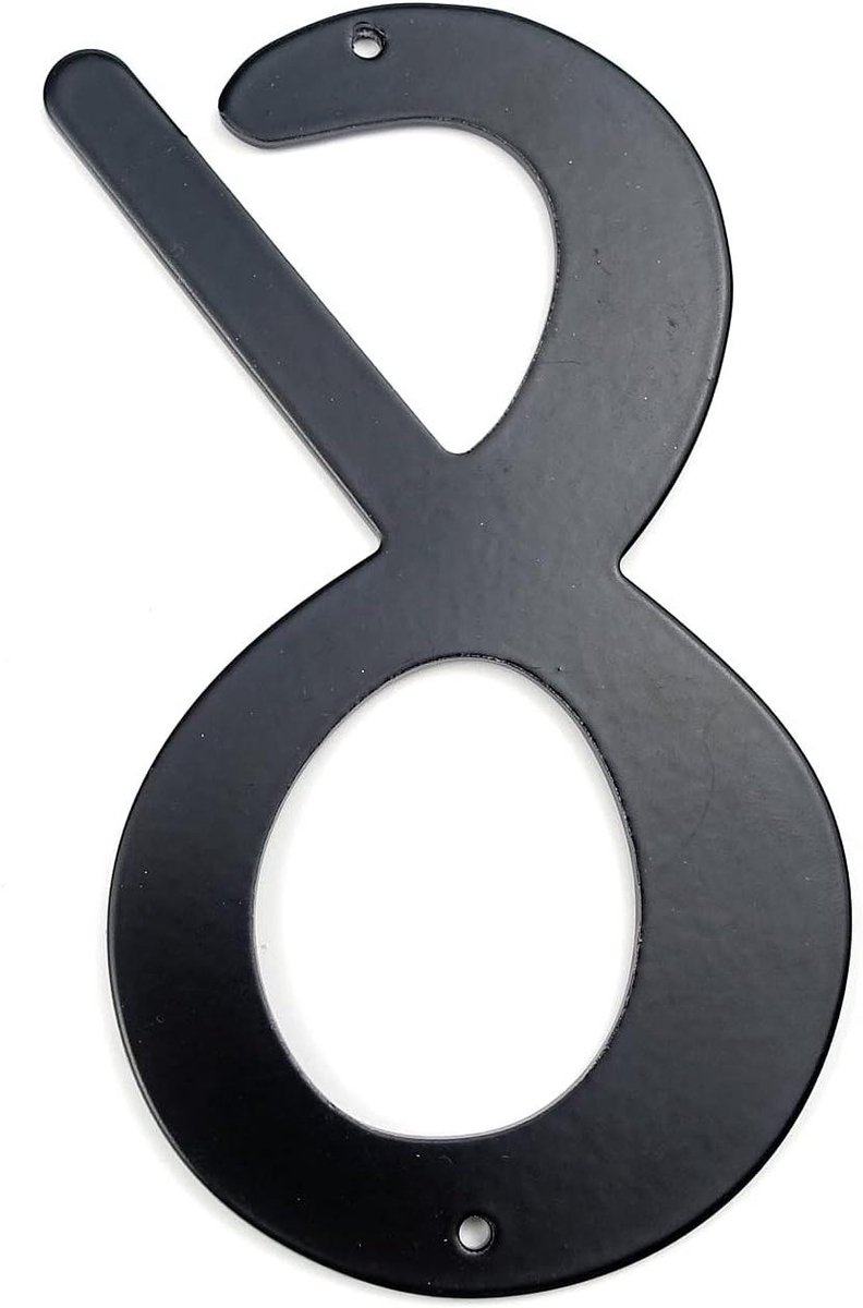Huisnummer - Adrescijfer Deur - Huis Herkenbaar Maken - Roestvrij Aluminium - 10 cm - Zwart