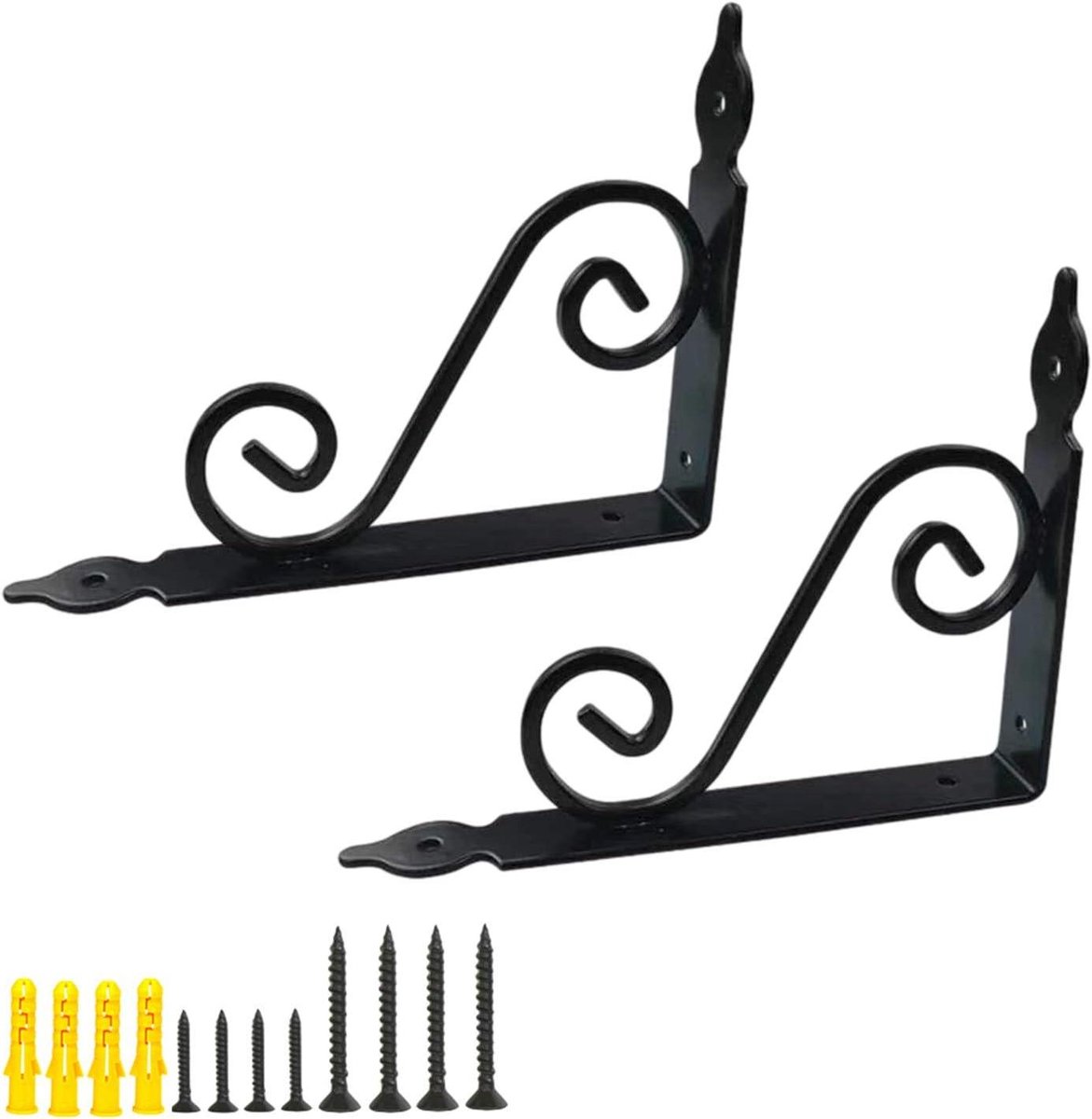 Draagsteunen Planken - Wandconsoles Beugels - Opbergen Creëren - Zware Belasting - 240mm - Zwart