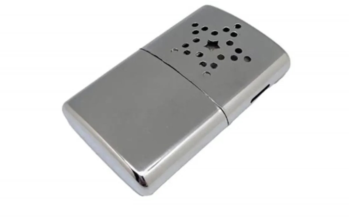 Albatros Benzine pocketwarmer | zakformaat | 25 ml vulling | tot 12 uur warmte