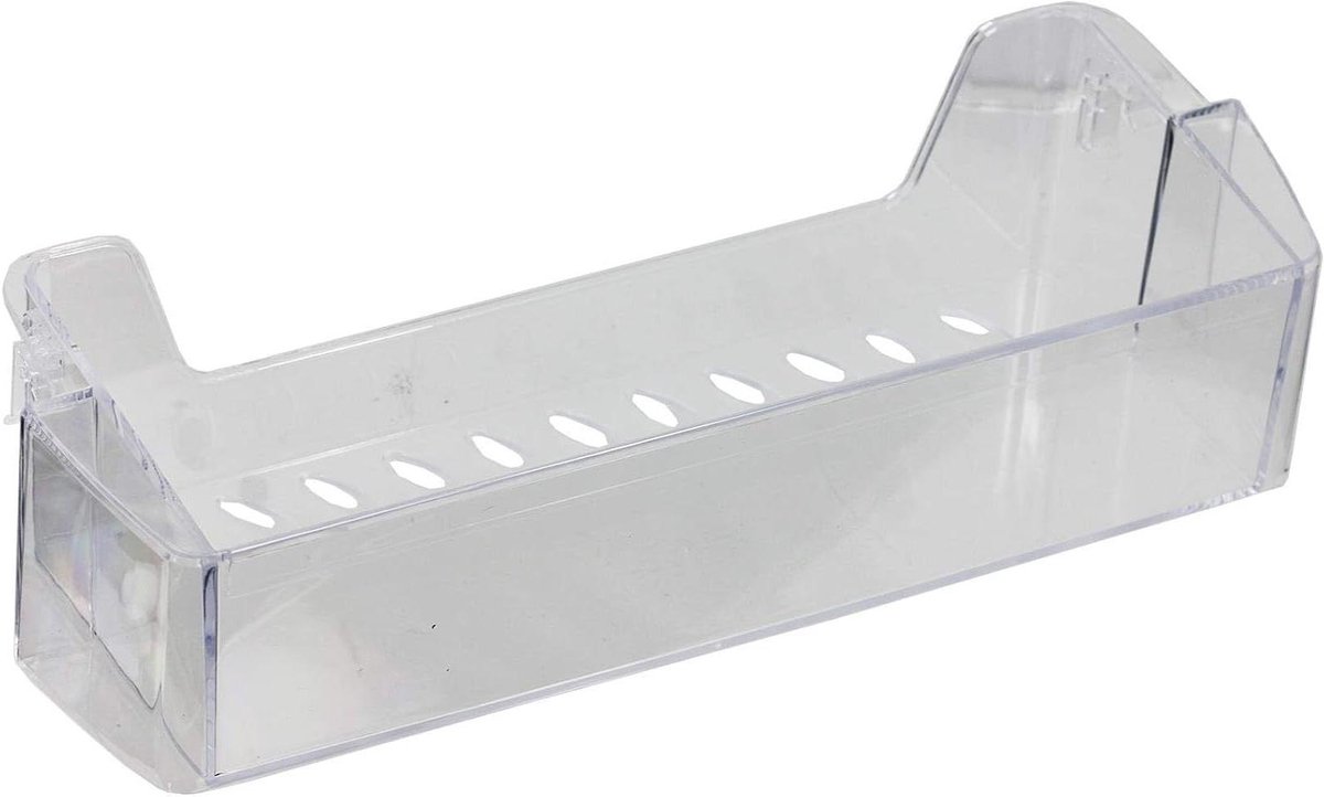 Flessenrek - Koelkastplank - Koelkast organiseren - Zijdeur model - 411 mm breed - Transparant