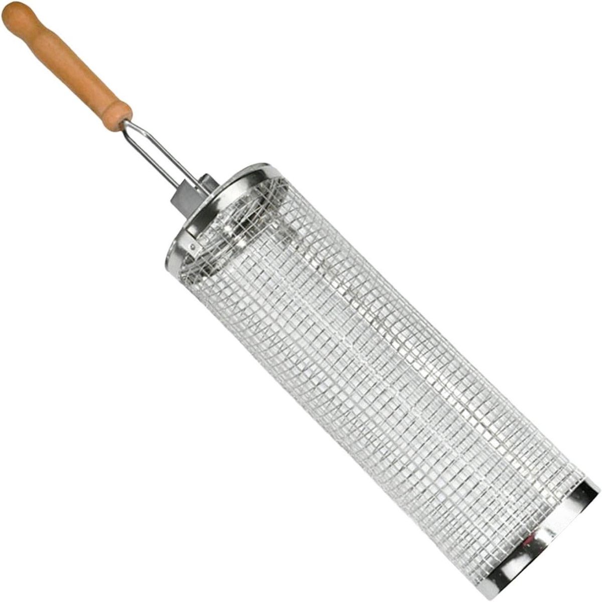 Grillmand - Barbecue Kooi - Eten Grillen - Ronde Mesh Ontwerp - 26 cm - Zilver