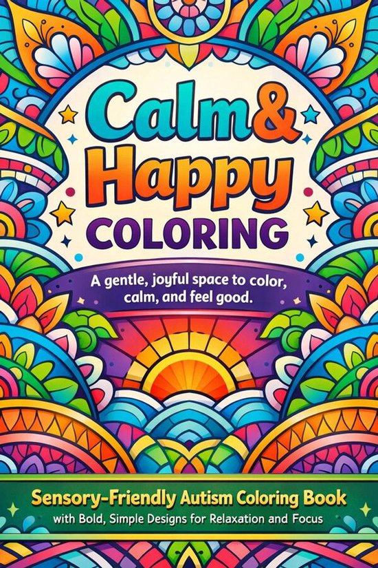 Autism Coloring Book: Calm, Simple Designs for Relaxation an ... - cover