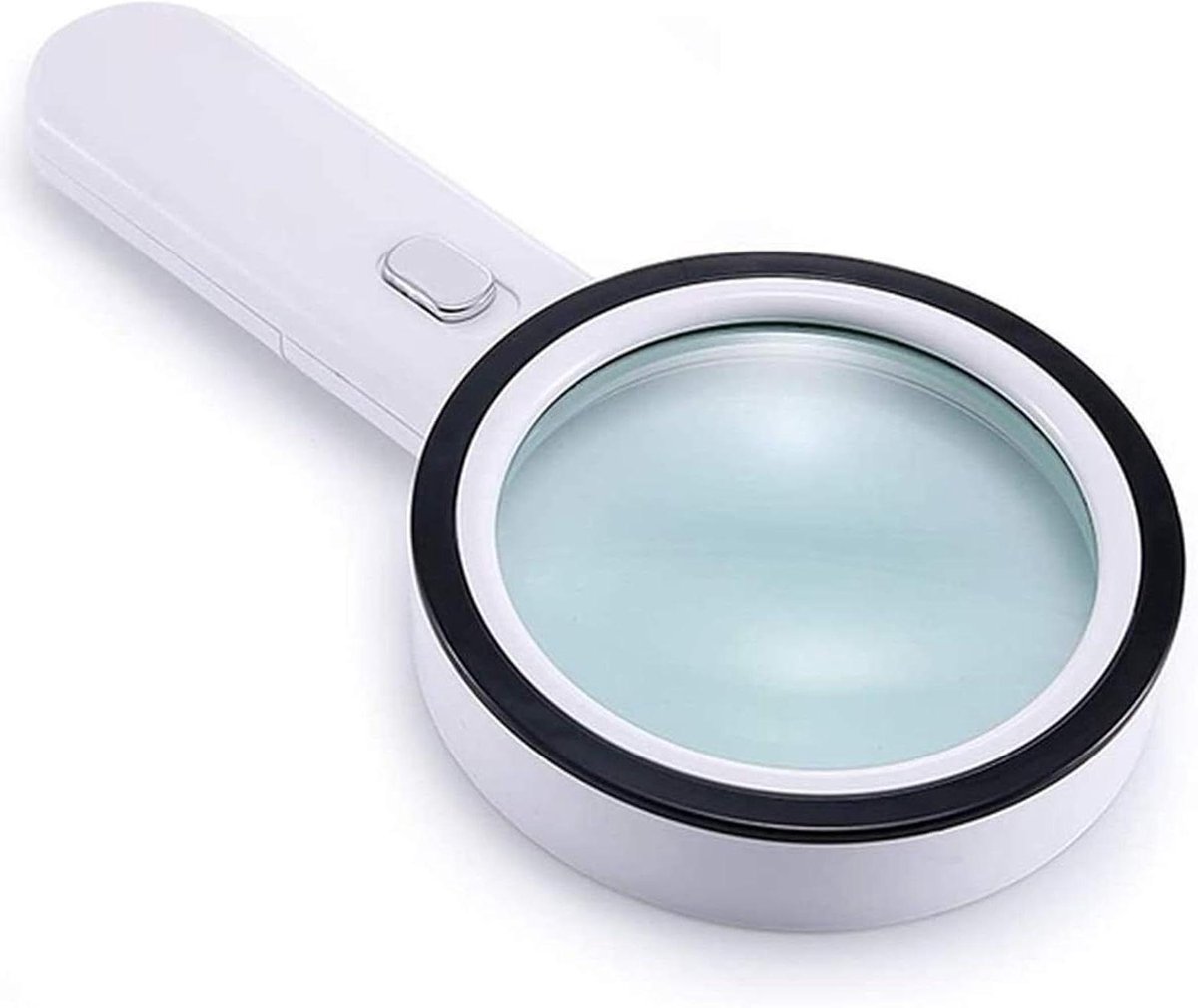 Vergrootglas met Licht - Leesloep Handheld - Gedetailleerd Lezen - 30x Vergroting - Extra Groot - Zwart