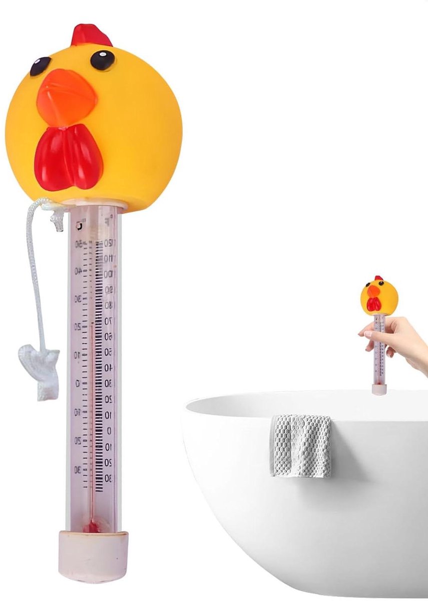 Drijvende Zwembadthermometer | Chick Vorm Aquarium Accessoire - Zwembad Thermometer,voor Vakantie, Vijvers, Meren, Visspas, Resort, Aquarium, Thuisspa, Vissentank