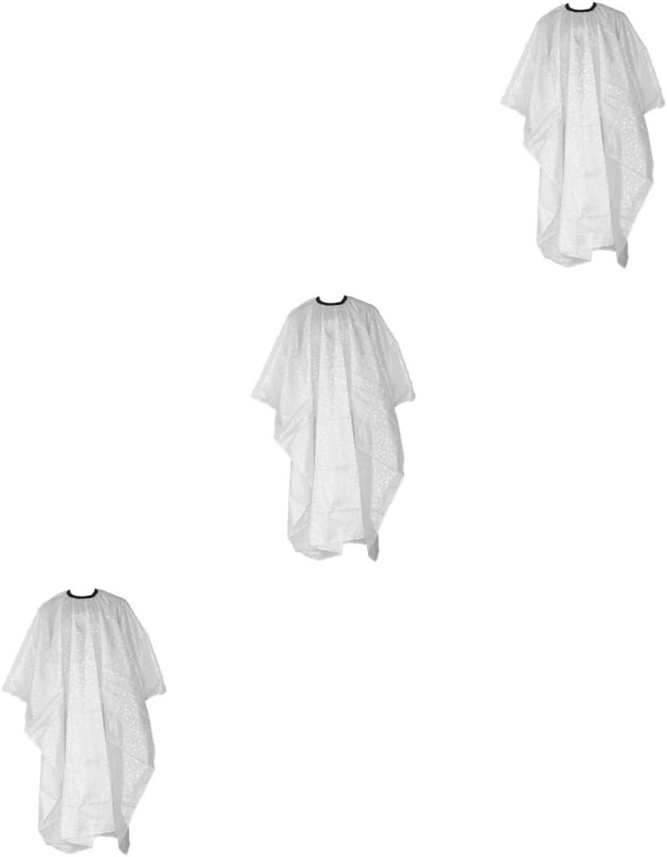 Kapmantel Set - Kappersdoek Salon - Haar Knippen - Gespsluiting Verstelbaar - 160 x 140 cm - Wit Sterren