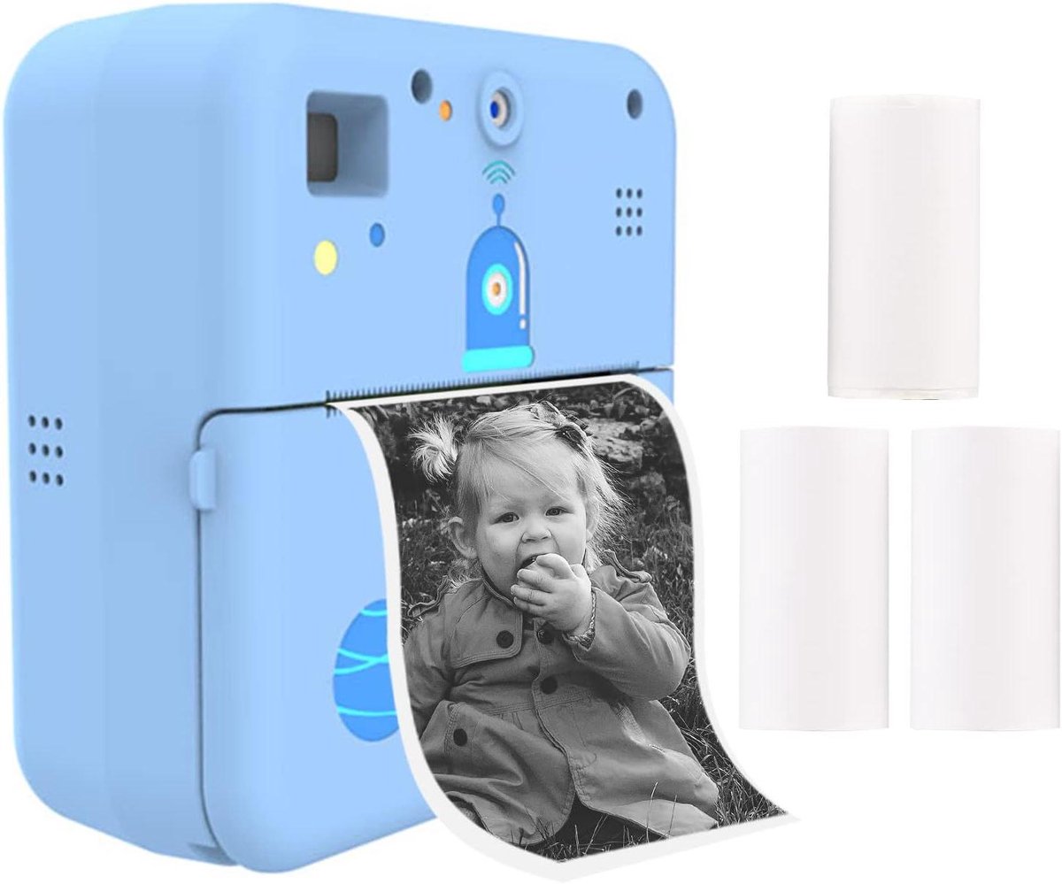 Mini Pocket Printer - Fotolabel Printer - Direct Foto's Printen - Draadloze BT Verbinding - 57mm Papierbreedte - Zwart