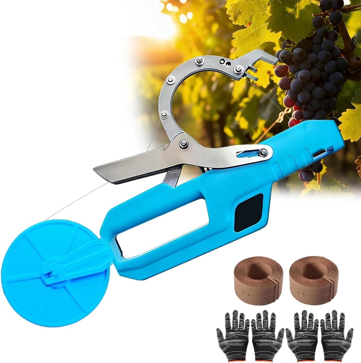 Elektrisch Bindapparaat - Tuin Bindtool - Planten Steunen - Hoge Efficiëntie - 50mm Diameter - Blauw
