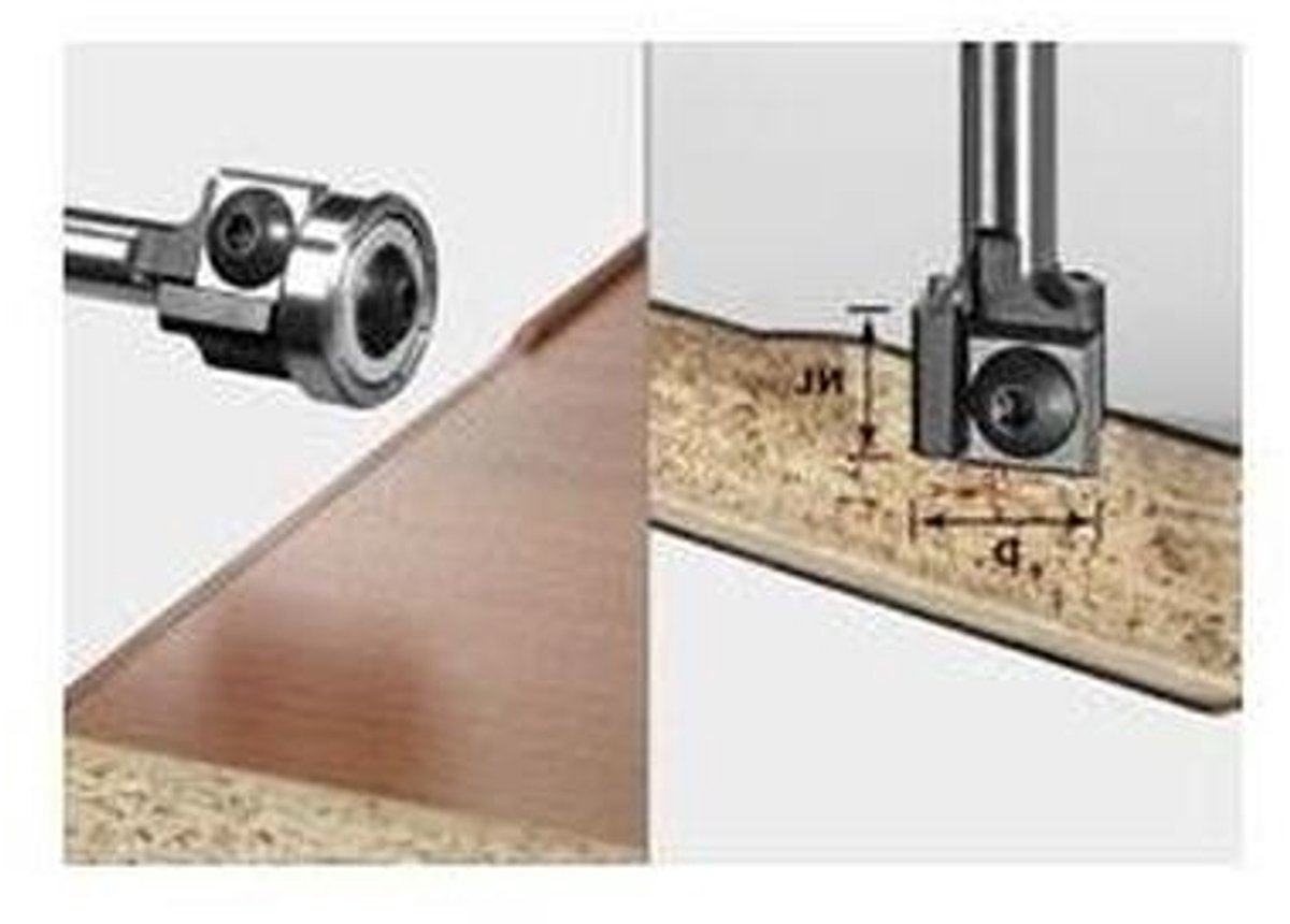 Freesplaten Set - Omkeerbare Platen - Randafwerking Hout - Stabiele Kogellager - 45 Graden Hoek - Zilverkleurig
