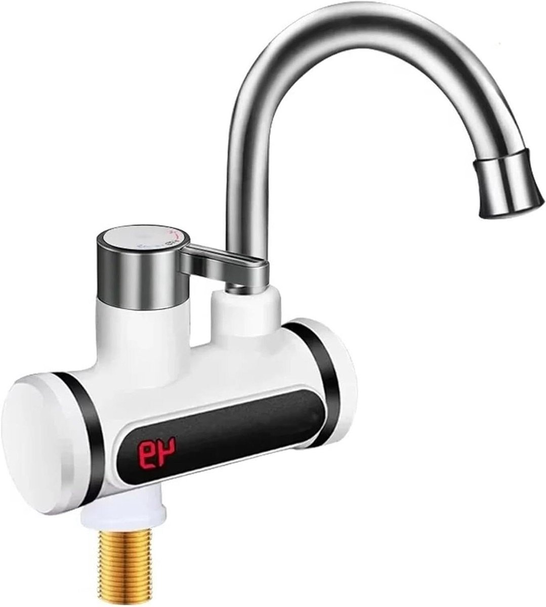 Waterverwarmer, Elektrische tankloze boiler 360 graden rotatie, snel verwarmende kraan, temperatuur instelbare warmwaterkraan for keuken en badkamer