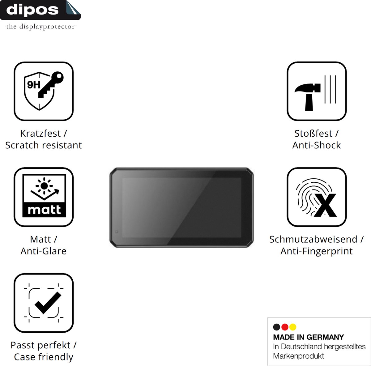 dipos – 2x Matte Pantserfolie geschikt voor Interphone Sync55B | 9H Screenprotector