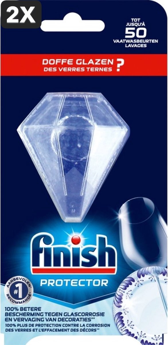 2 x Finish Glans Protector Vaatwasmiddel - 30 g