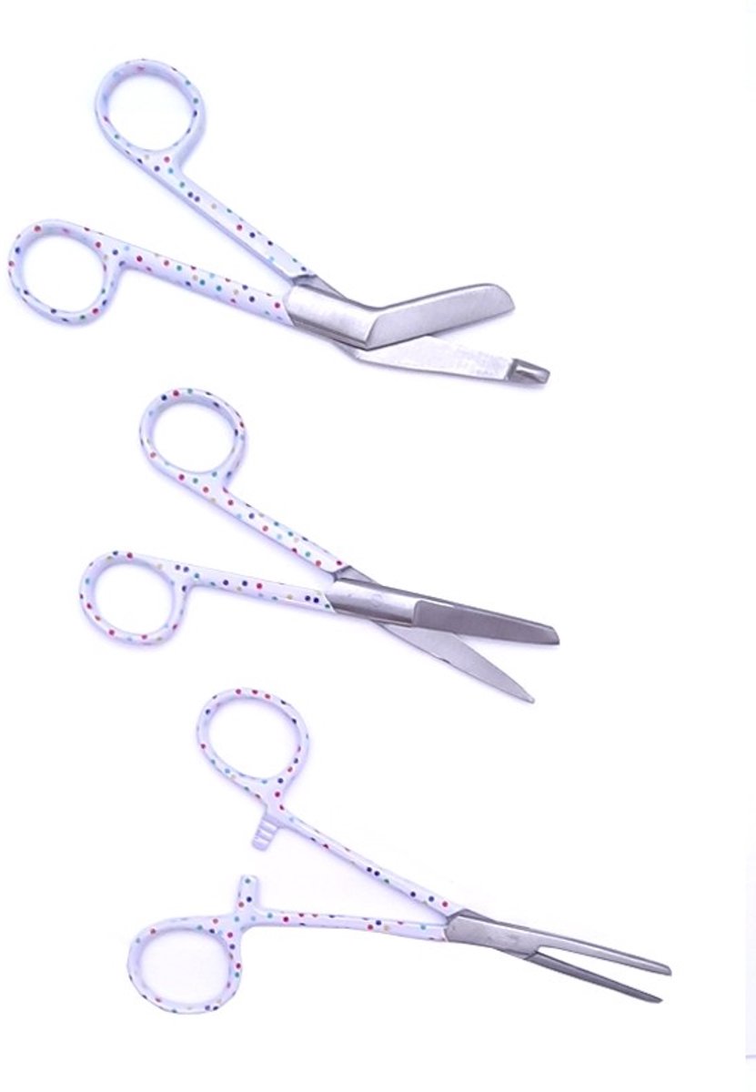 Verpleegkundige Scharenset - Confetti - MDR Gecertificeerd - Zorg - Verbandschaar - Cadeau - Verpleegkunde - Accessoires - Nurse Cadeau - Verpleegkundige Schaar - Verpleegkundige Artikelen