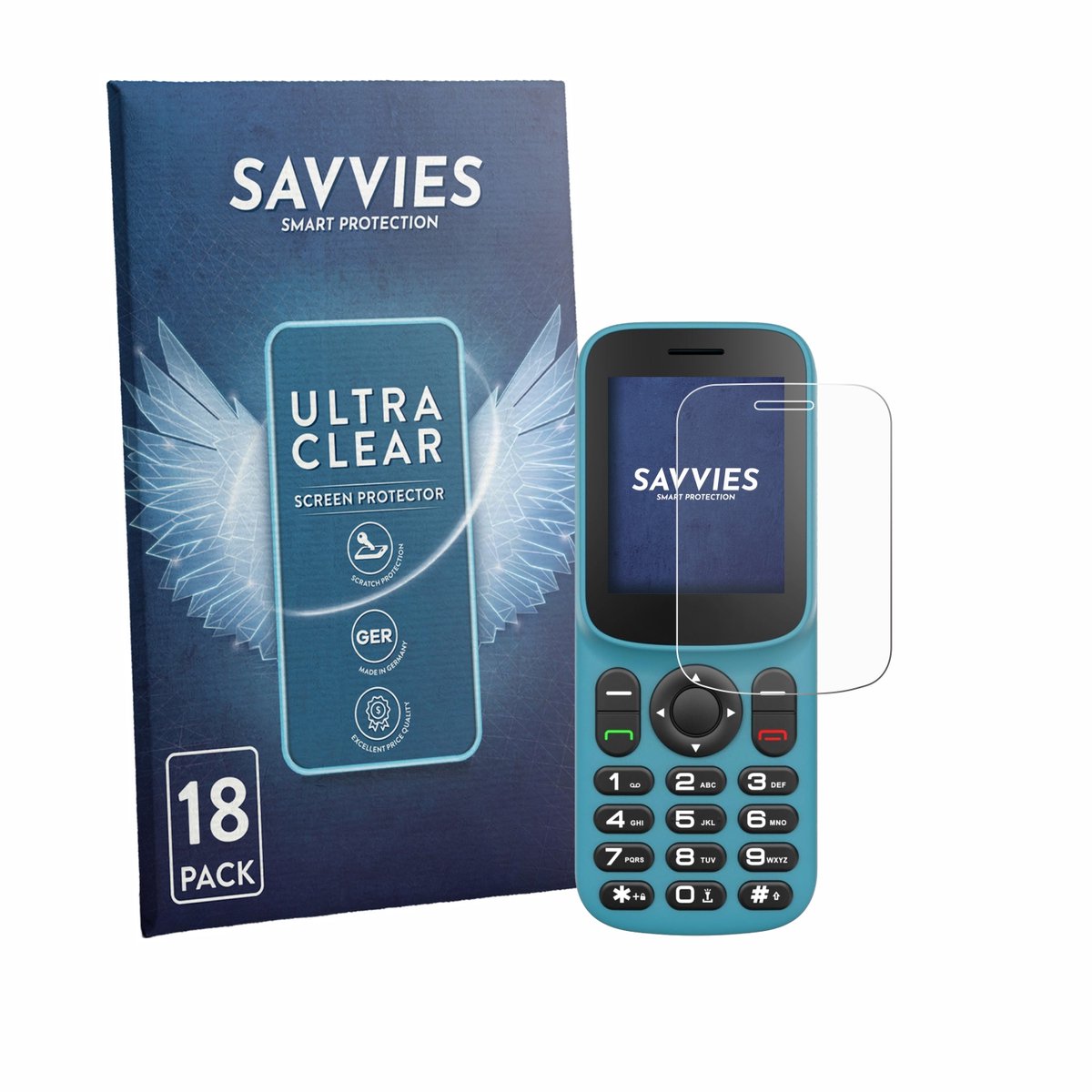 Savvies - Screenprotector voor Uleway T185 - Folie Beschermfolie transparant 18 Stuks