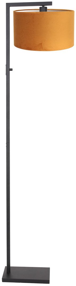 Steinhauer Vloerlamp Stang H 160cm Oker Kap - Zwart