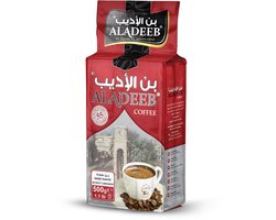 Aladeeb Premium - Turkse Koffie - Sade (Zonder Kardemom) - Medium Geroosterd - 500 gr
