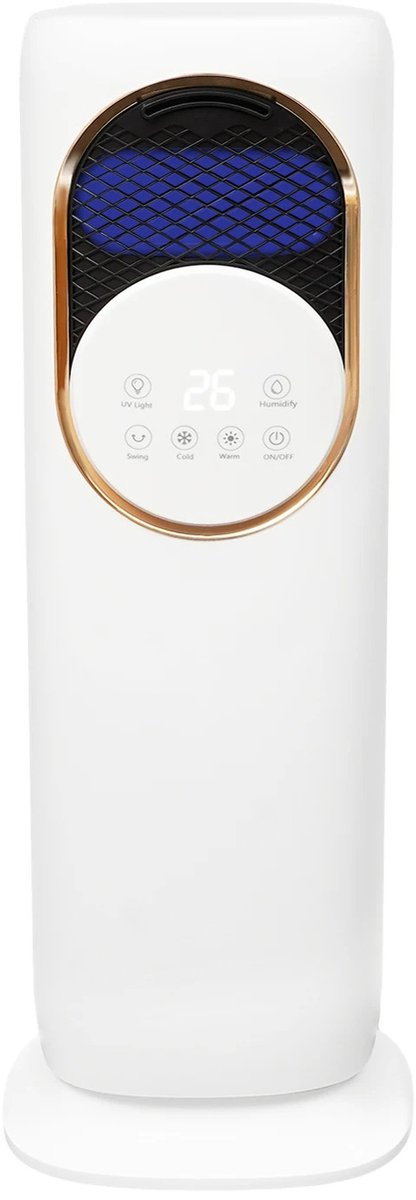 ITRONIQ Luchtkoeler Met Verwarming en Ventilator - Mobiele Aircooler 4L - Ventilator Met Waterreservoir - Afstandsbediening - Wit