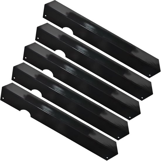 Hitte Deflector - Grill Platen - Buiten Koken - Gelijkmatige Warmte - 46x16x16 cm - Zwart — afbeelding 4