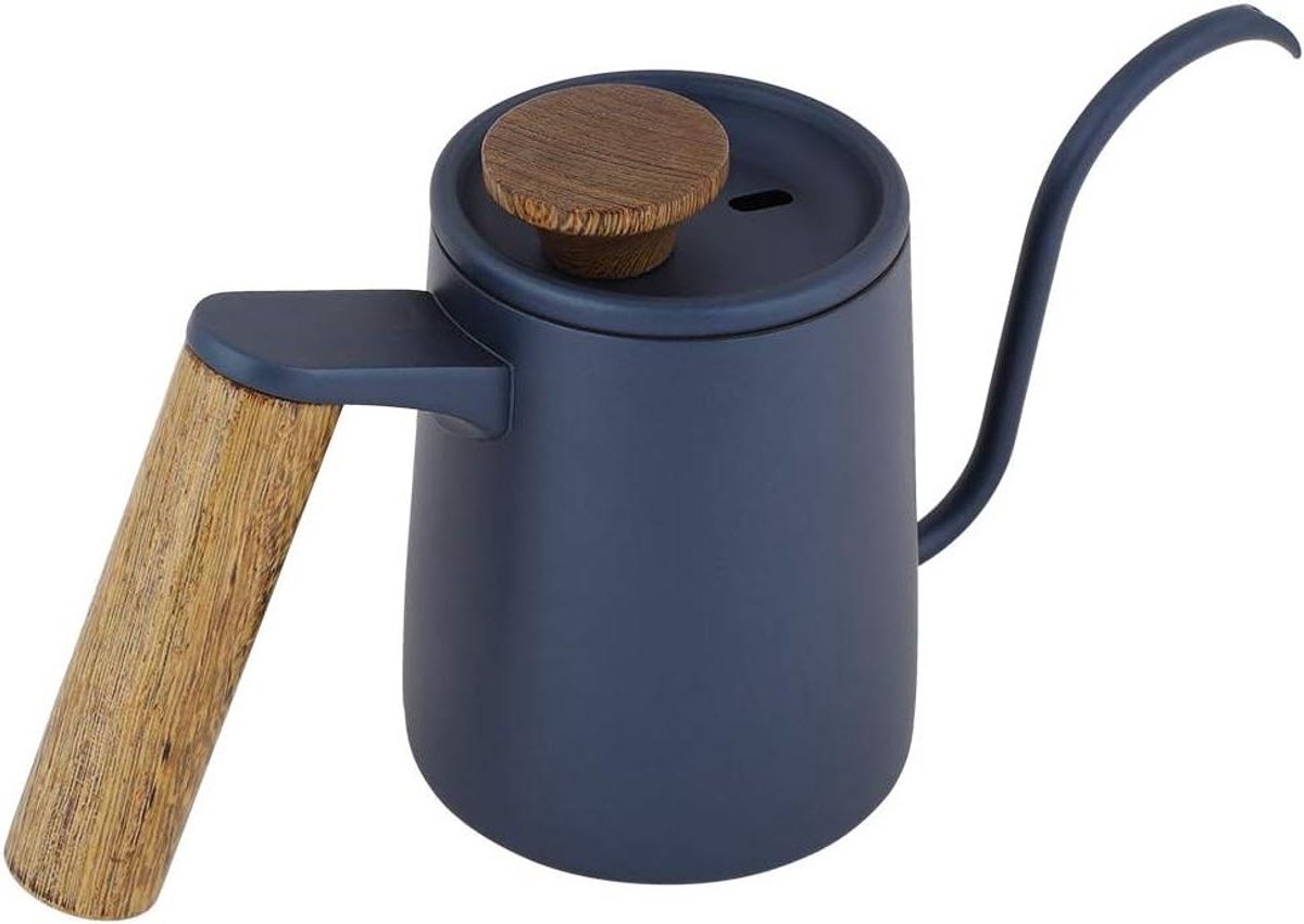 Koffiepot - Waterkoker Druppel - Koffie Brouwen - Lange Zwanenhals Tuit - 350ml - Blauw