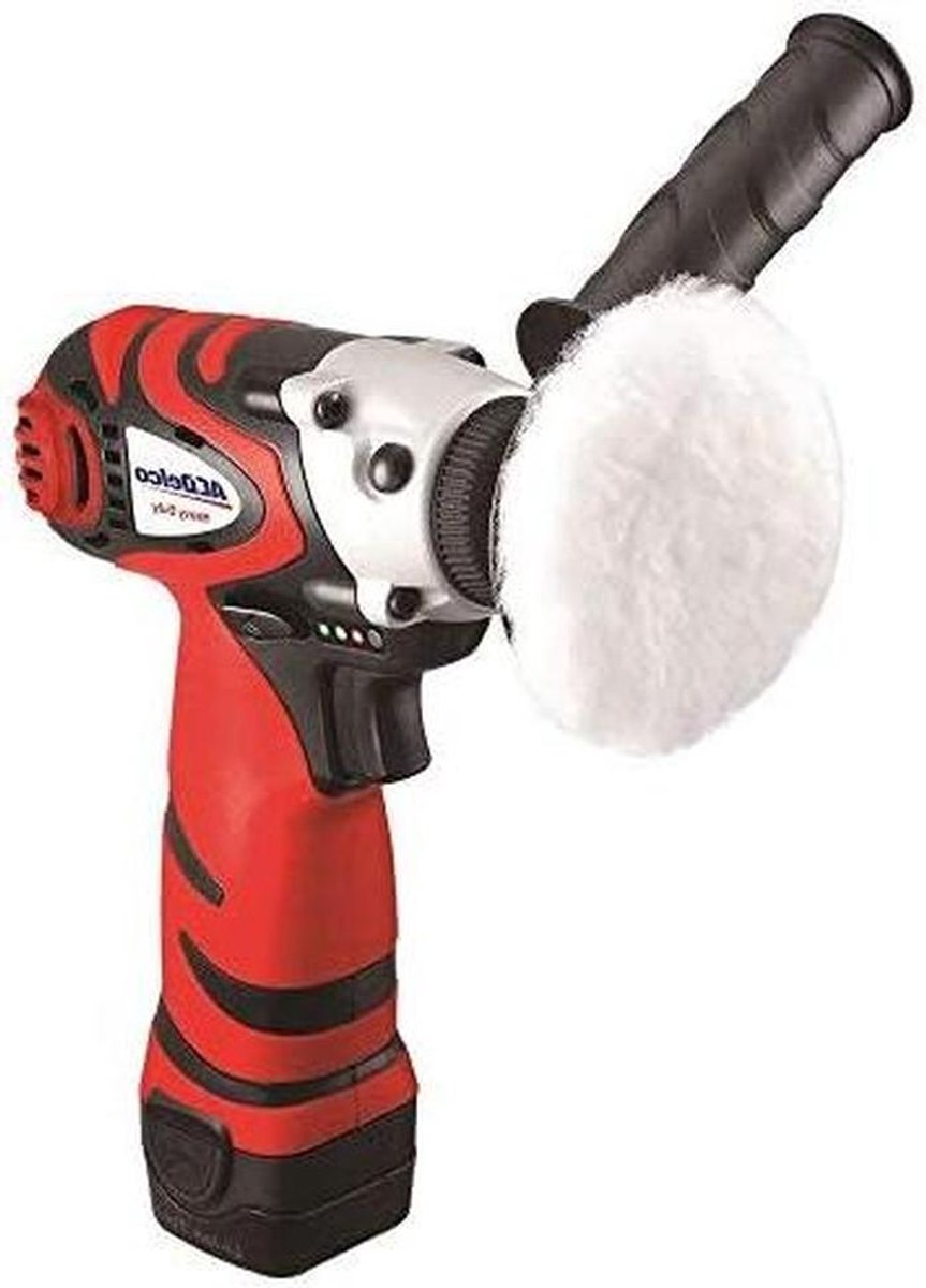 Mini Polijstmachine - Accu Polijstmachine - Kleine Plekken Polijsten - Draadloos Ontwerp - 3 Inch Steunplaat - Rood