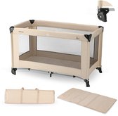 Deryan Believer Campingbed met Matras - 120x60 cm - 0-5 Jaar - Nougat