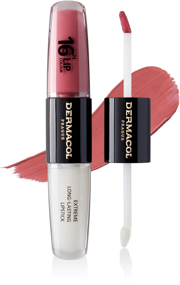Dermacol 16-uurs Lipkleur - 2-Fasen Langdurige Lipkleur - Kusbestendig - Waterproof - Veegvast - 8 ml - n. 1