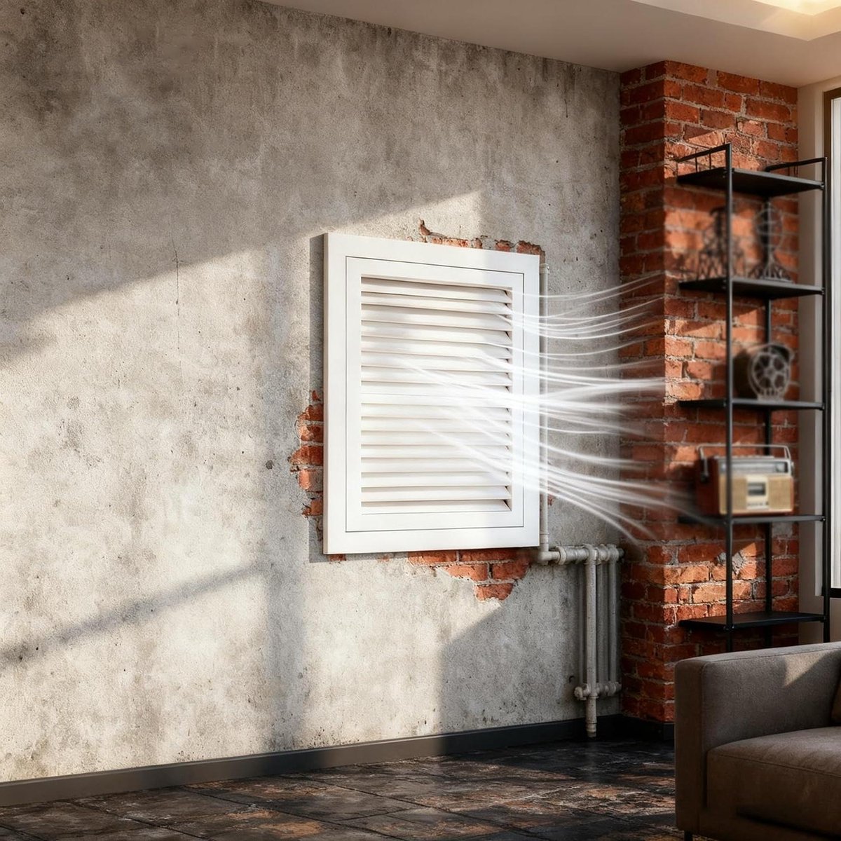 Ventilatierooster Paneel - Toegangsluik Deksel - Luchtstroom Verbeteren - Verwijderbaar Ontwerp - 50x50cm - Wit