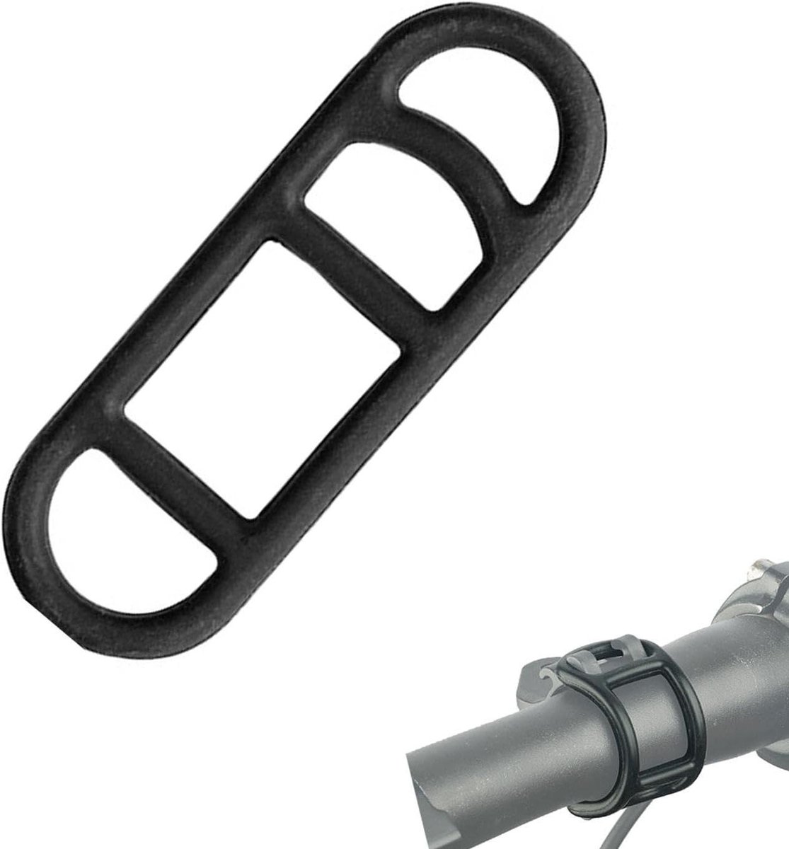 Fietslicht bandjes - Bevestigingsriemen - Fietsen - Super elastisch - 3.94 inch lengte - Zwart