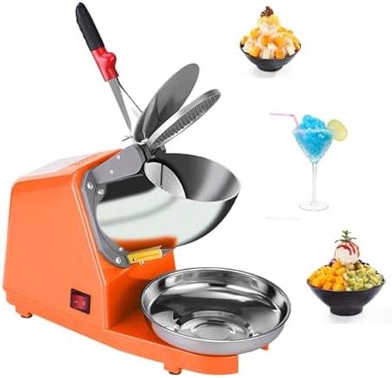 Elektrische ijscrusher - Schaafijsmachine slush - Cocktails maken - Krachtige 380W motor - 85 kg per uur - Zilver — afbeelding 5