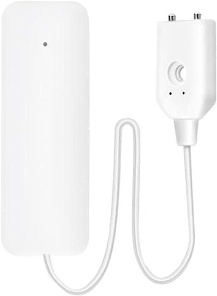 Waterlek Sensor - Overstroming Detector - Huis Beveiligen - Draadloze Melding - Batterij Aangedreven - Wit