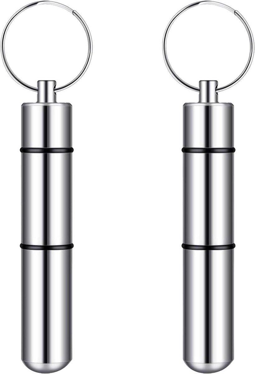 Tandenstoker Houder - Pick Dispenser - Hygiënisch Dragen - Waterdichte Afdichting - 2 Stuks - Aluminium