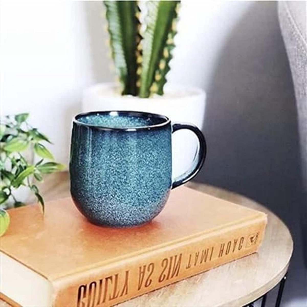 Koffiekop keramische koppel kop creatief huis kantoor ontbijt kopje melk cup kantoor thuis bureau koffiekopje. De capaciteit is 200 ml koffiekop (Color : Blue, Size : 200ml)