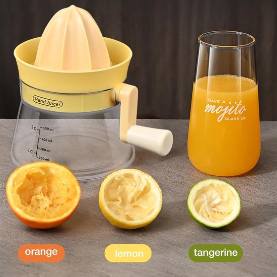 Hand Juicer - Multifunctional Clear Hand Juicer, Citrus Juicer, Small Grapefruit and Citrus Juicer, Hand Press Orange Juicer for Fresh Orange Juice — afbeelding 5