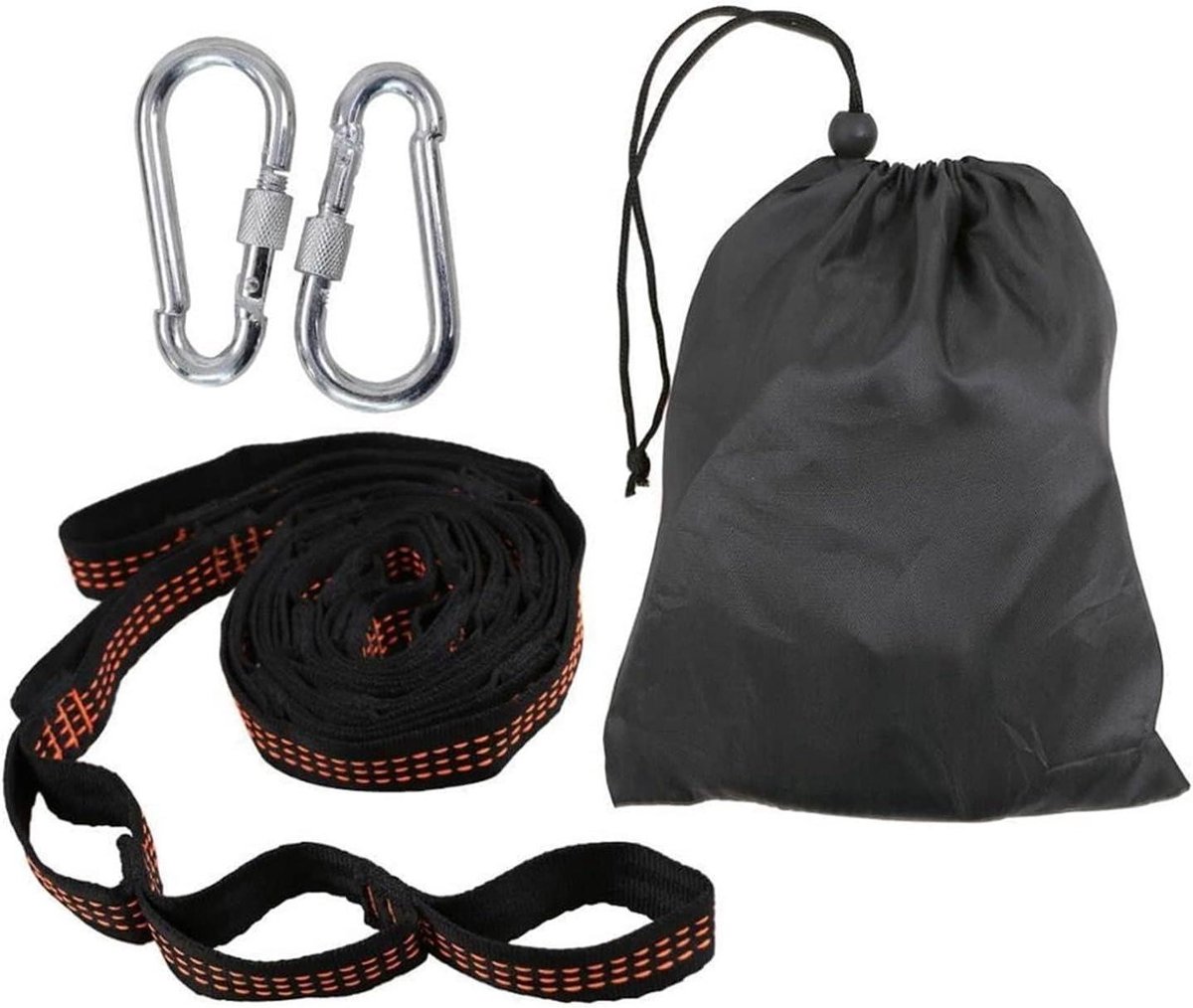 Schommelset Hangmat - Kampeerstoel - Buiten Ontspannen - Met Muggennet - 290 x 140cm - Geel